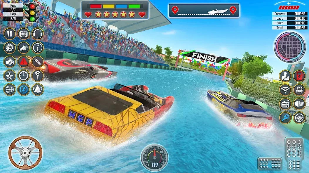 Speed Boat Racing: Boat games  [МОД Бесконечные монеты] Screenshot 4