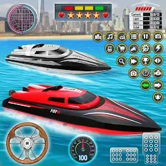 Скачать взлом Speed Boat Racing: Boat games  [МОД Бесконечные монеты] - стабильная версия apk на Андроид