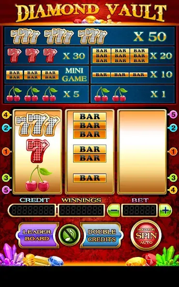 Diamond Vault Slots - Vegas (Бриллиантовые ячейки слотов)  [МОД Menu] Screenshot 1