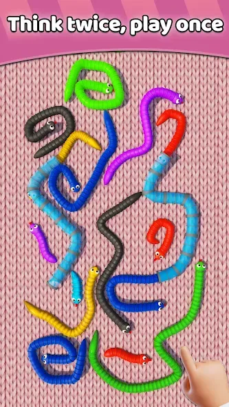 Tangled Snakes Puzzle Game (Танглед Снейк 3Д)  [МОД Unlocked] Screenshot 2