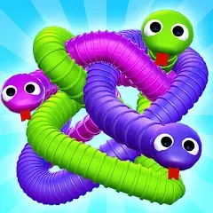 Взлом Tangled Snakes Puzzle Game (Танглед Снейк 3Д)  [МОД Unlocked] - стабильная версия apk на Андроид