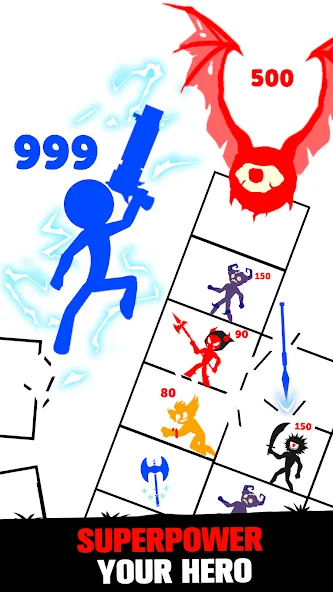 Stick Fight: Endless Battle (Стик Файт)  [МОД Menu] Screenshot 3