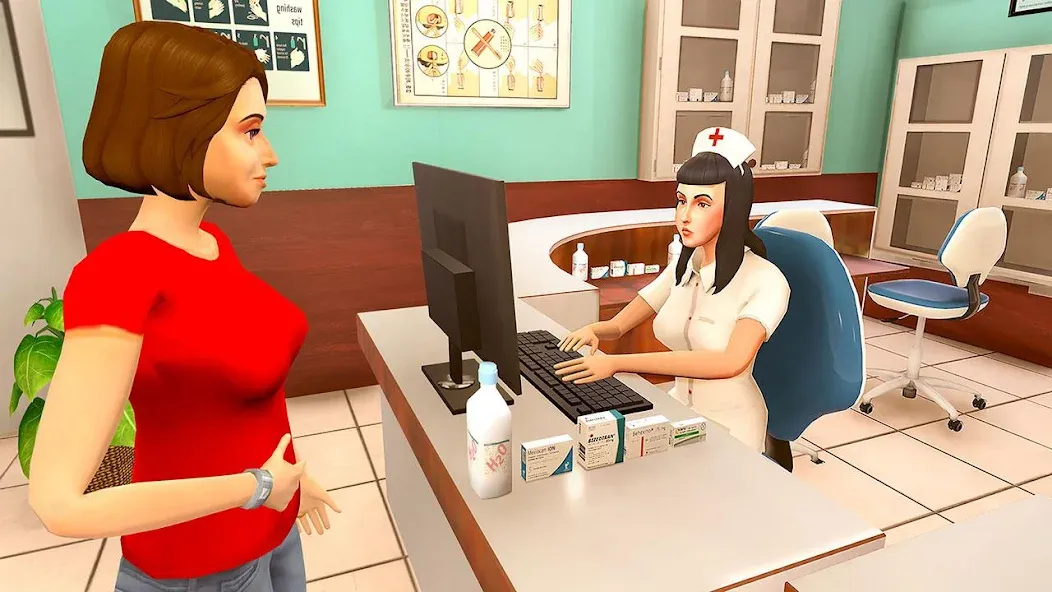 Virtual Pregnant Mom Baby Care (Виртуальная беременная мама Уход за младенцем)  [МОД Menu] Screenshot 1