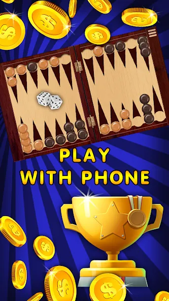 Backgammon Nard offline online  [МОД Много денег] Screenshot 4