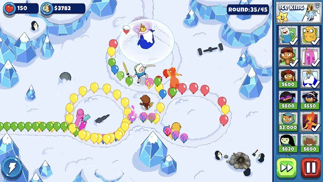 Bloons Adventure Time TD (Блунс Приключения Времени ТД)  [МОД Бесконечные деньги] Screenshot 1