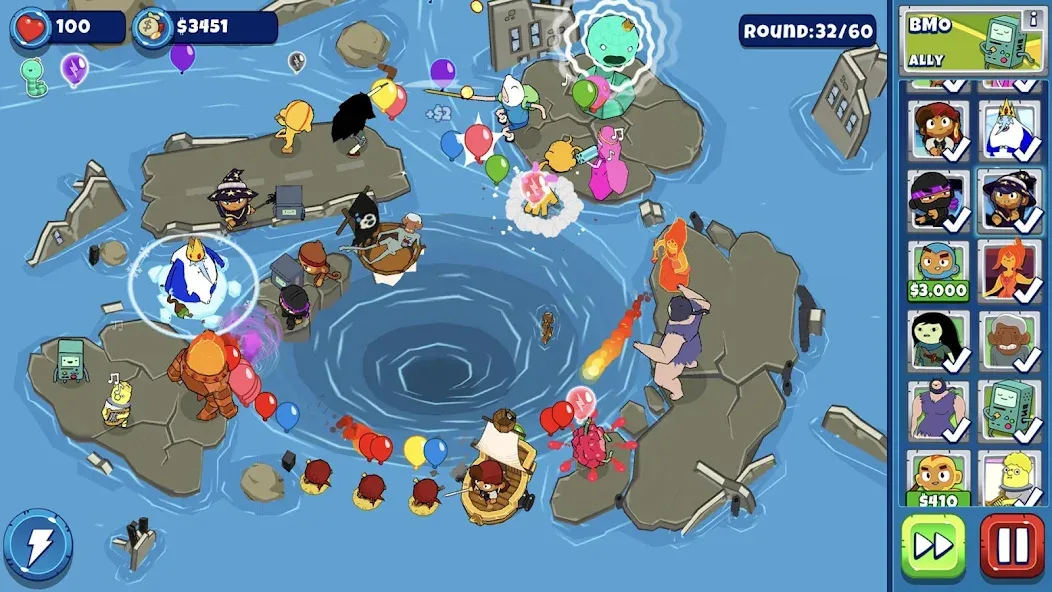 Bloons Adventure Time TD (Блунс Приключения Времени ТД)  [МОД Бесконечные деньги] Screenshot 2