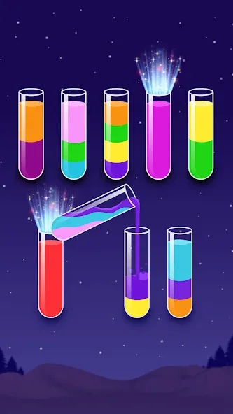 Color Water Sort Wooden Puzzle (Цвет воды Сорт Вуди Пазл)  [МОД Все открыто] Screenshot 4