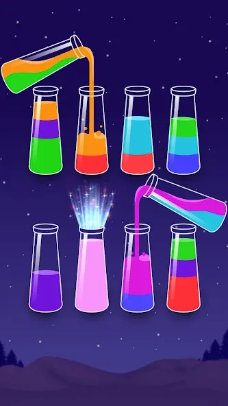 Color Water Sort Wooden Puzzle (Цвет воды Сорт Вуди Пазл)  [МОД Все открыто] Screenshot 5