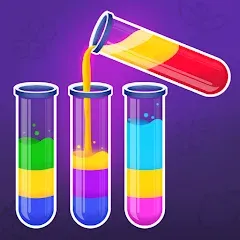 Взломанная Color Water Sort Wooden Puzzle (Цвет воды Сорт Вуди Пазл)  [МОД Все открыто] - стабильная версия apk на Андроид