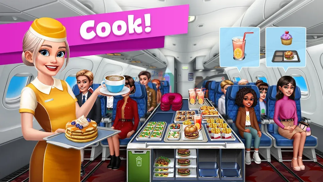 Airplane Chefs - Cooking Game (Эйрплейн Чефз)  [МОД Много денег] Screenshot 1