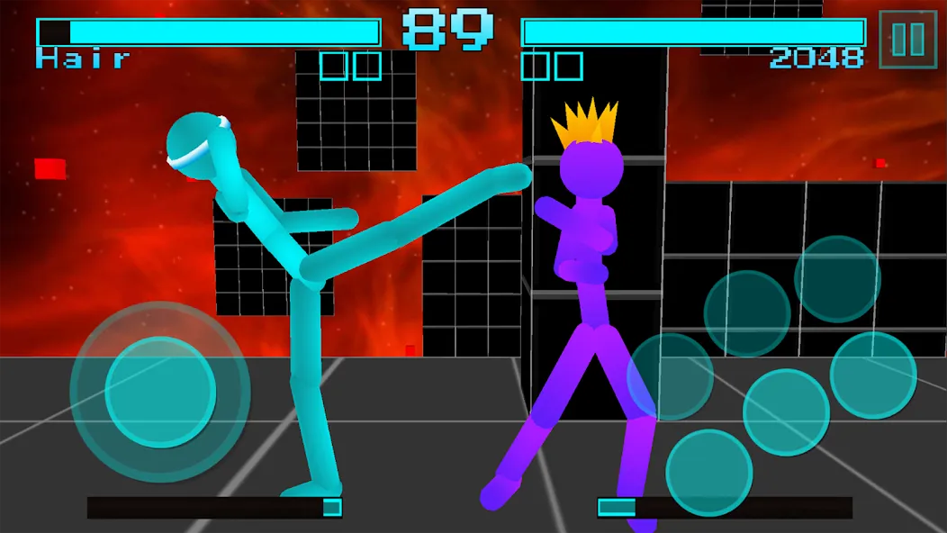 Stickman Fighting Neon Warrior  [МОД Бесконечные деньги] Screenshot 2