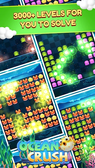 Ocean Crush-Matching Games (Оушен Краш)  [МОД Много монет] Screenshot 2