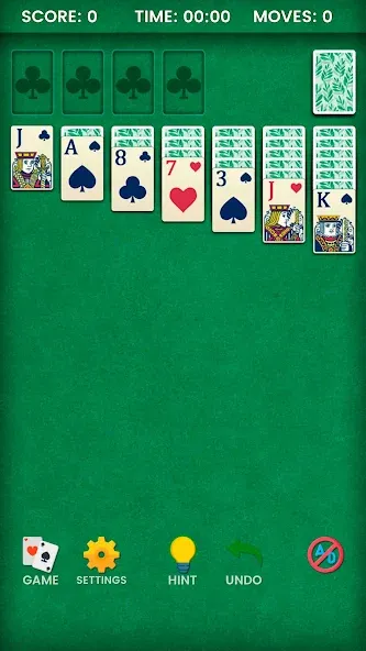 Klondike Solitaire (Клондайк солитер)  [МОД Много монет] Screenshot 1