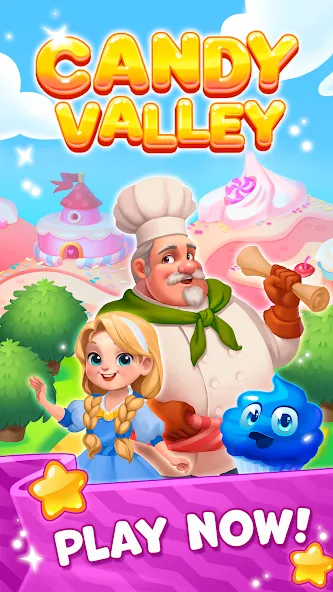 Candy Valley - Match 3 Puzzle  [МОД Бесконечные монеты] Screenshot 5