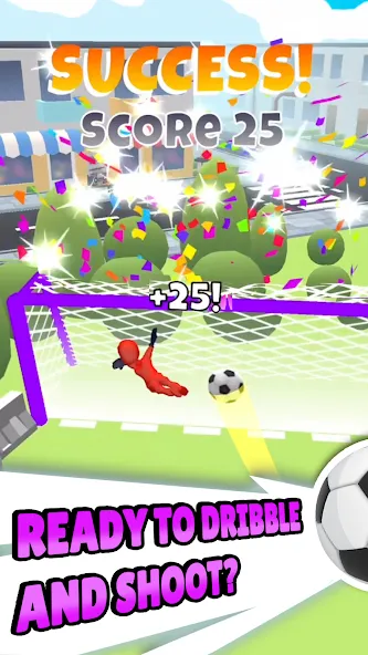 Crazy Kick! Fun Football game  [МОД Бесконечные монеты] Screenshot 2