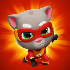 Скачать взломанную Talking Tom Hero Dash  [МОД Много денег] - полная версия apk на Андроид