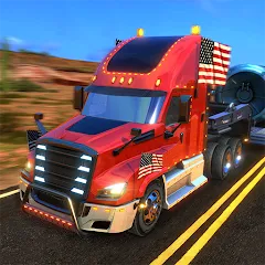 Скачать взломанную Truck Simulator USA Revolution (Трак Симулятор США Революция)  [МОД Меню] - полная версия apk на Андроид