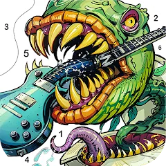 Взломанная Dark Fantasy Coloring Games  [МОД Много монет] - полная версия apk на Андроид