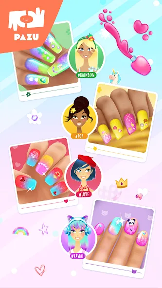 Girls Nail Salon - Kids Games  [МОД Mega Pack] Screenshot 5