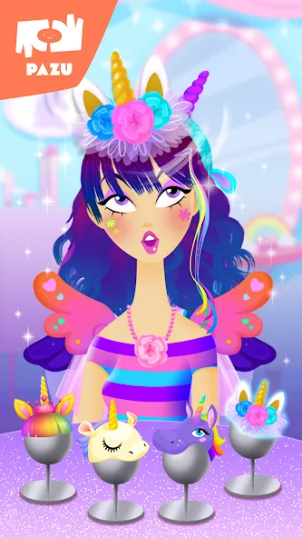 Girls Hair Salon Unicorn  [МОД Все открыто] Screenshot 5