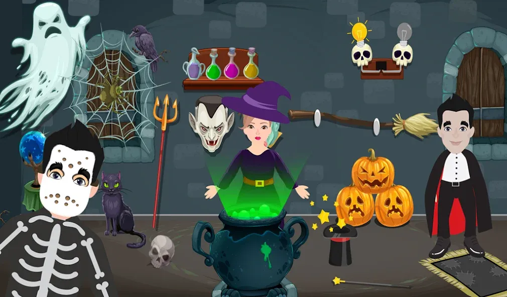 Pretend Play Halloween Party (Претендуй на Хэллоуинскую вечеринку)  [МОД Много монет] Screenshot 5