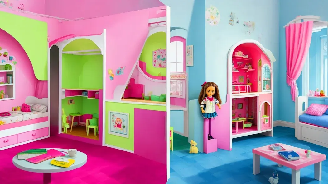 Doll House Design: Girl Games (Долл Хаус Дизайн)  [МОД Все открыто] Screenshot 1