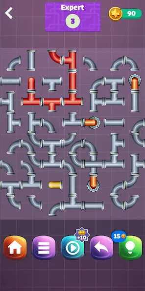 Pipe Puzzle Connect (Пайп Пазл Коннект)  [МОД Много монет] Screenshot 1