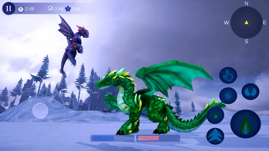 Magical Dragon Flight Games 3D  [МОД Бесконечные монеты] Screenshot 2