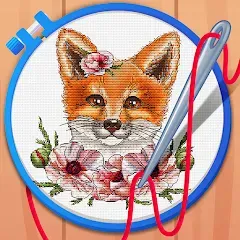 Взлом Cross Stitch Coloring Art (Кроссстич окрашивание искусства)  [МОД Бесконечные монеты] - последняя версия apk на Андроид