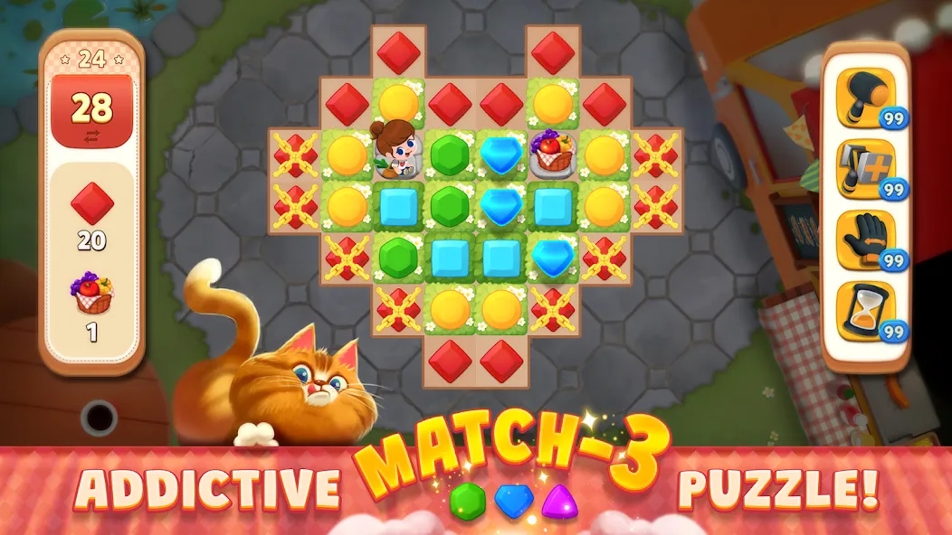 Delish Match : Match3 & Design (Делиш Матч)  [МОД Много денег] Screenshot 1