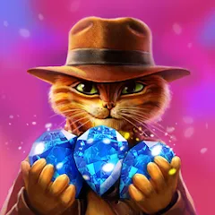 Взлом Indy Cat: Match 3 Adventure  [МОД Menu] - стабильная версия apk на Андроид