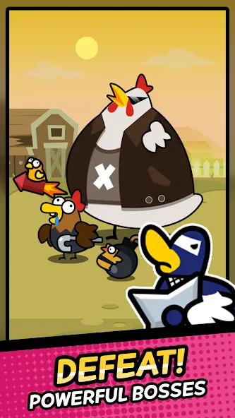 Duck vs Chicken : Idle Defense (Дак против Чикен)  [МОД Много монет] Screenshot 4