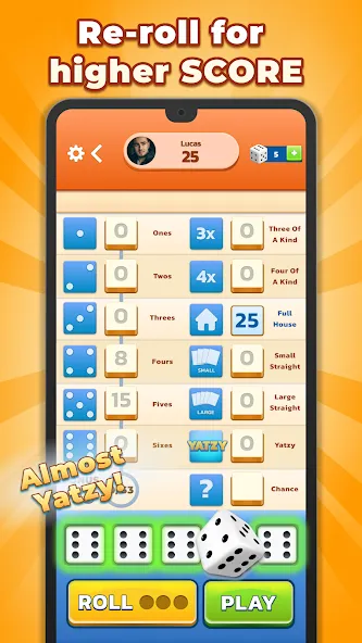 Yatzy - Fun Classic Dice Game (Ятзи)  [МОД Много монет] Screenshot 5