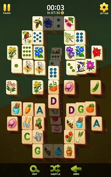 Mahjong Blossom Solitaire  [МОД Unlimited Money] Screenshot 2