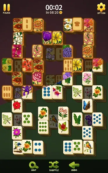 Mahjong Blossom Solitaire  [МОД Unlimited Money] Screenshot 4