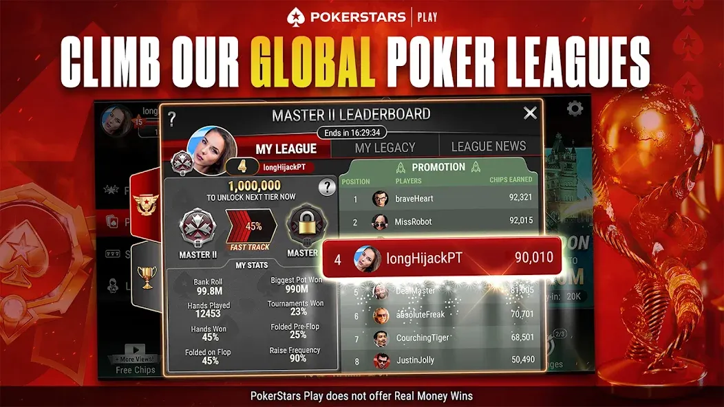 PokerStars Play: Texas Hold'em (ПокерСтарс Плей)  [МОД Много денег] Screenshot 2