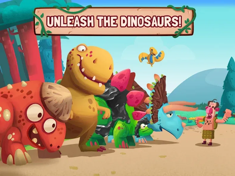 Dino Bash: Dinosaur Battle (Дино Баш)  [МОД Unlimited Money] Screenshot 2