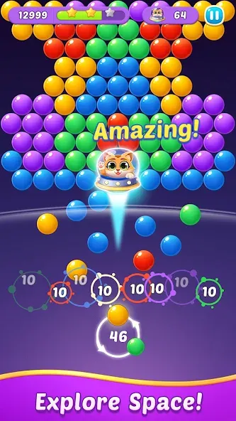 Bubble Shooter Gem Puzzle Pop (Бабл Шутер Драгоценный камень)  [МОД Меню] Screenshot 4