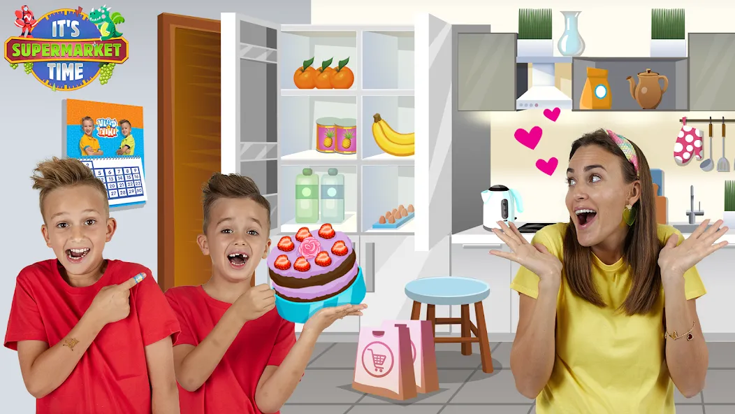 Vlad & Niki Supermarket game  [МОД Много монет] Screenshot 5