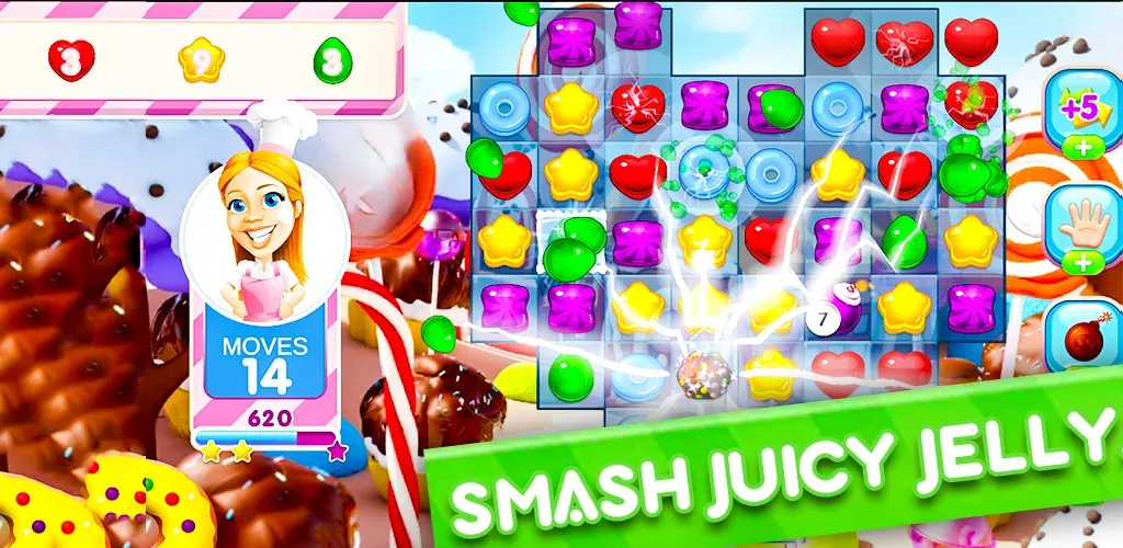 Jelly Kingdom Crush - Match 3  [МОД Unlimited Money] Screenshot 2