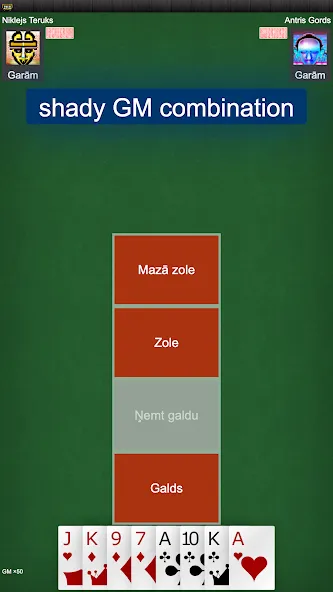 Latvian card game: RaccoonZole  [МОД Menu] Screenshot 3