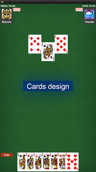 Latvian card game: RaccoonZole  [МОД Menu] Screenshot 4