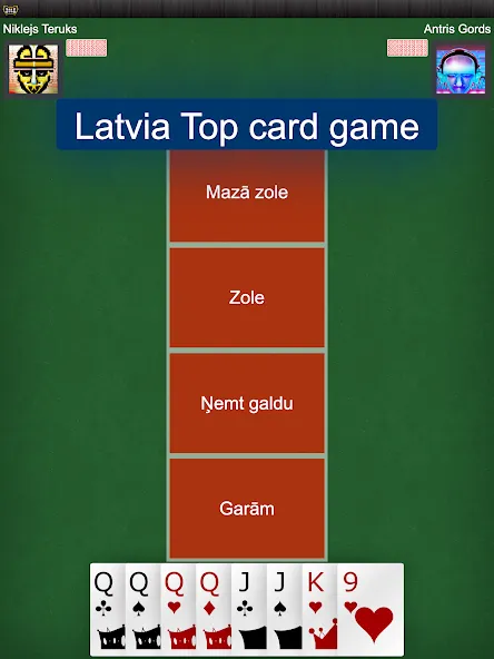 Latvian card game: RaccoonZole  [МОД Menu] Screenshot 5