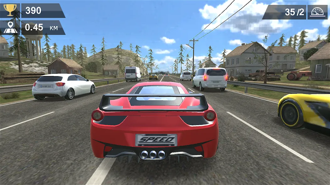 Racing Traffic Car Speed  [МОД Много монет] Screenshot 5