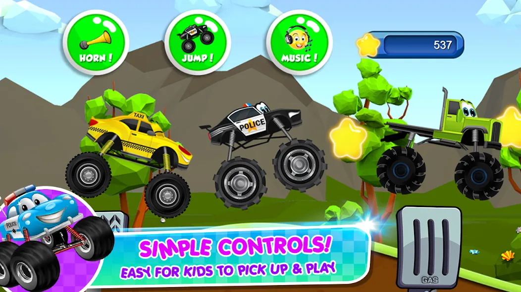 Monster Trucks Game for Kids 2 (Монстр Тракс Игра для Детей 2)  [МОД Меню] Screenshot 5