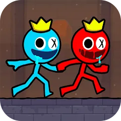 Скачать взлом Red and Blue Stickman 2024 (Ред энд Блу Стикмен 2)  [МОД Unlimited Money] - стабильная версия apk на Андроид