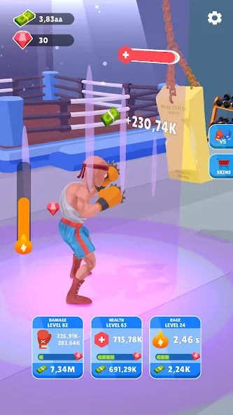 Tap Punch - 3D Boxing (Тап Панч)  [МОД Много монет] Screenshot 3