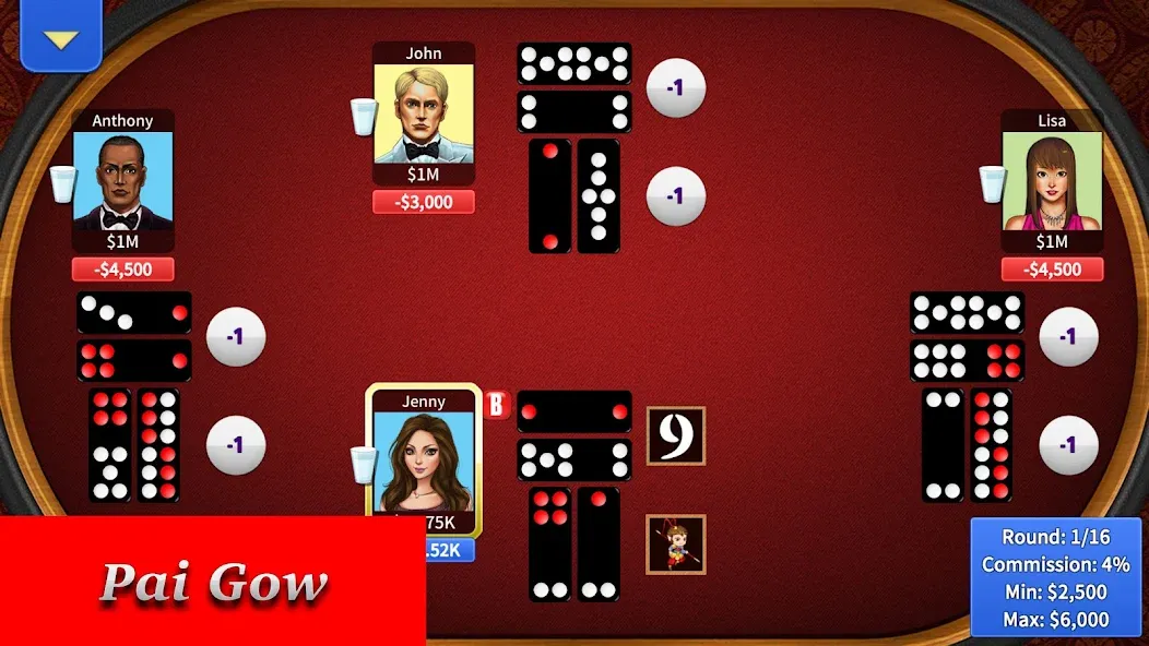 Pai Gow Online - KK Paigow 2 (Пай Гоу Онлайн)  [МОД Menu] Screenshot 4