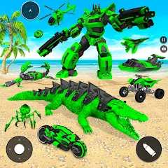 Скачать взлом Crocodile Animal Robot Games  [МОД Меню] - последняя версия apk на Андроид