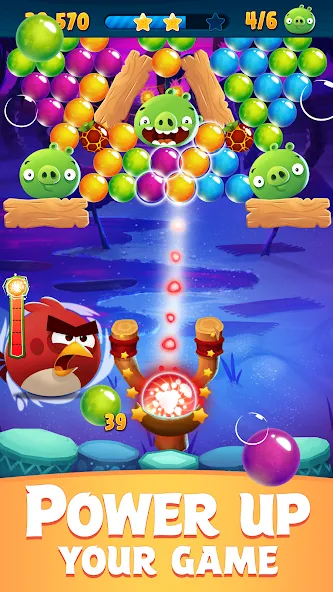 Angry Birds POP Bubble Shooter (Энгри Брдс ПОП Бабл Шутер)  [МОД Unlimited Money] Screenshot 4